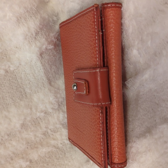 FRANKLIN COVEY LEATHER SPACIOUS WALLET FRONT POCKET & SNAP CLOSE WOMANS USED - Picture 5 of 12